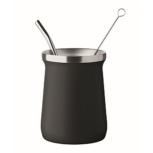 Yerba mate tea cup, black