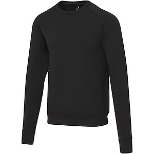 Yukon unisex interlock sports crewneck sweater, solid black