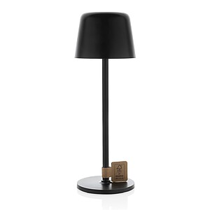 Zenic RCS recycled plastic USB re-chargable table lamp, black