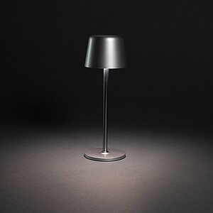 Zenic RCS recycled plastic USB re-chargable table lamp, silver