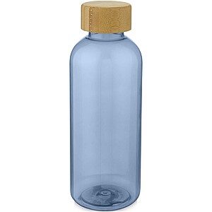 Ziggs 650 ml recycled plastic water bottle, transparent blue