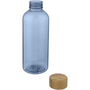 Ziggs 650 ml recycled plastic water bottle, transparent blue
