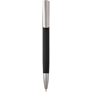 Ziguur recycled aluminium ballpoint pen (blue ink), solid black
