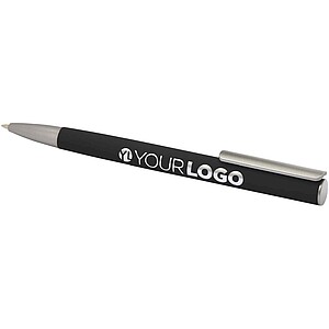 Ziguur recycled aluminium ballpoint pen, solid black