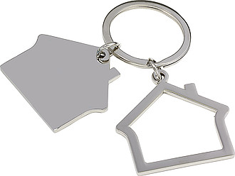 Zinc alloy house keychain