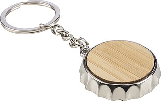 Zinc alloy keychain Finn, brown