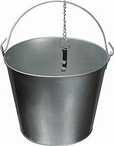 Zinc bucket with bottle opener
