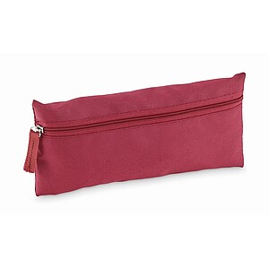 Zippered pencil case, burgundy