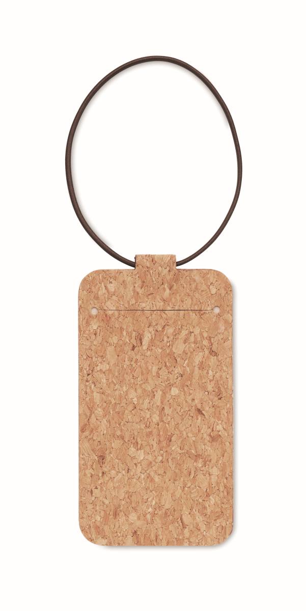 Cork luggage tag
