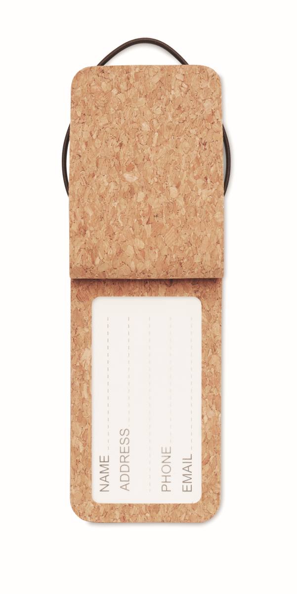 Cork luggage tag