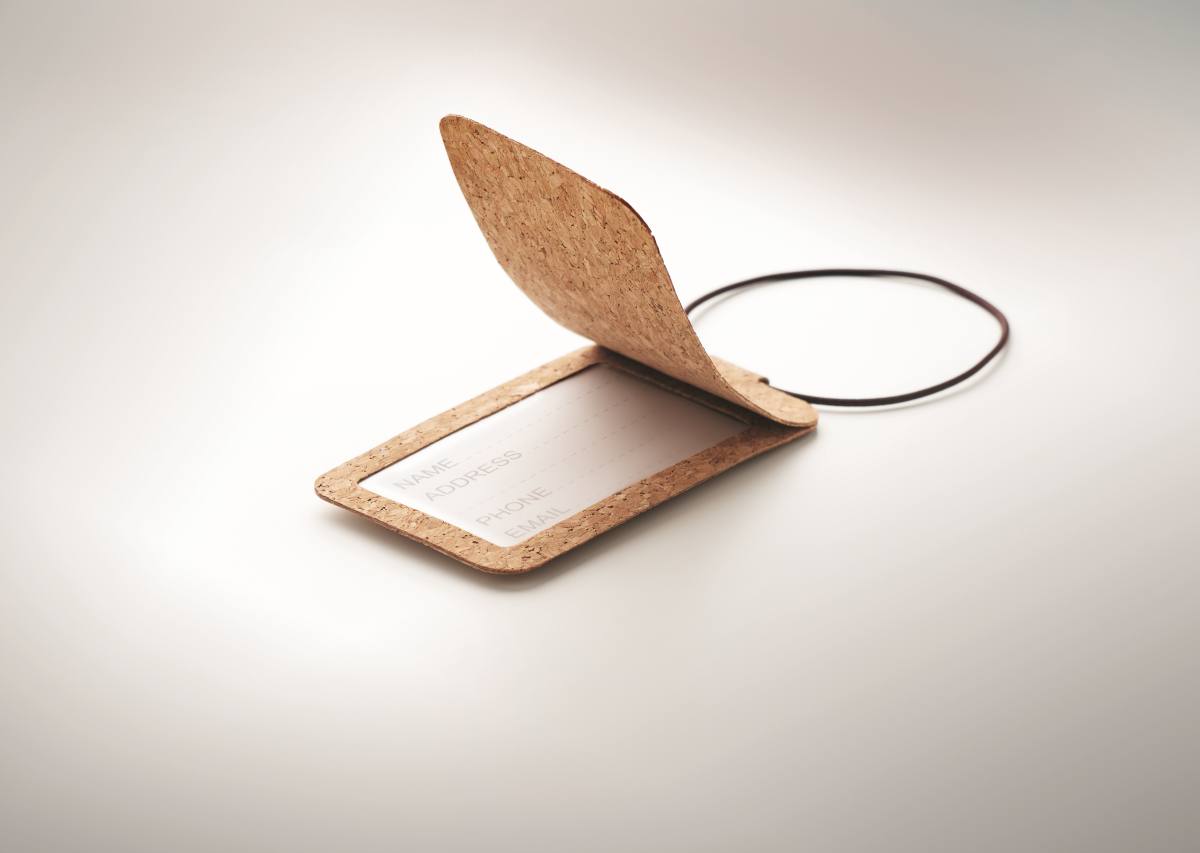 Cork luggage tag